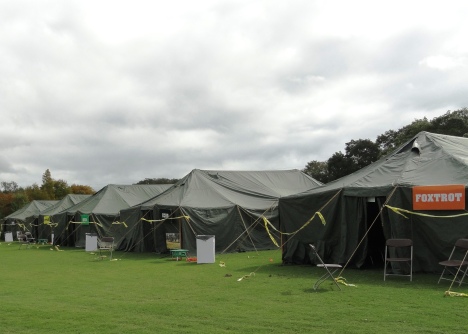 Foxtrot, Echo, Delta, Charlie were the tent names for the Stand Down sleeping quarters.